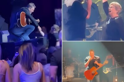 One lucky fan got the birthday surprise of a lifetime at Blake Shelton’s Greensboro, NC show. The 84-year-old woman, celebrating her special day, caught Shelton’s attention with her sign in the crowd. Proving once again why he’s one of country music’s most beloved stars, Shelton invited her on stage, where she received an unforgettable birthday gift—a warm hug from the singer himself. The touching moment had the crowd cheering as Shelton made her milestone celebration even more special.