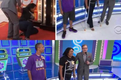 ‘Price is Right’ contestant falls while spinning the wheel — later returns to the show on crutches