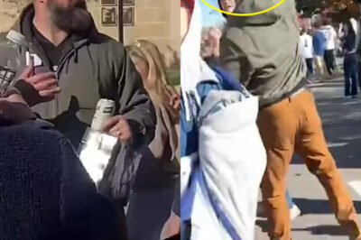 Jason Kelce slams fan’s phone to ground after disgusting joke about brother Travis and Taylor Swift