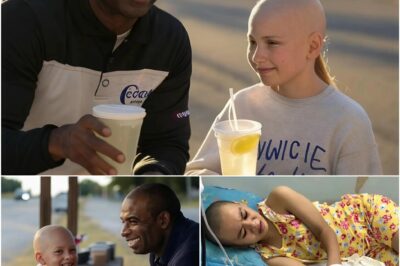 The little girl selling lemonade on the roadside had to earn every penny for her chemotherapy to fight cancer—until Deion Sanders passed by. His actions brought fans to tears! 