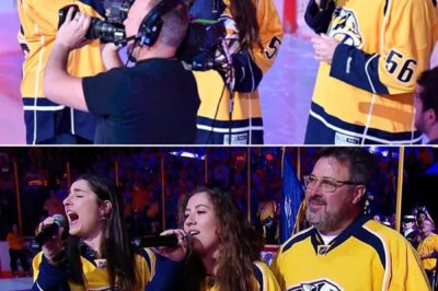 Nashville was electric as Vince Gill, along with his daughters Jenny and Corrina, delivered a powerful rendition of the “Star Spangled Banner” that energized the crowd. The performance reached new heights when PGA player Brandt Snedeker joined them on stage, adding an extra layer of excitement to the unforgettable moment.