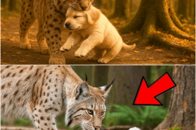 A Lone Bobcat Stumbled Upon a Crying Puppy in the Woods — What Happened Next Was So Heartwarming Even Hunters Broke Down in Tears Watching the Scene Unfold