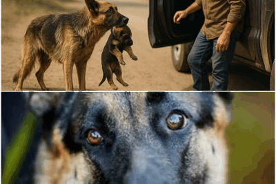 You Won’t Believe What Happened Next: Heartbroken German Shepherd Sobs as She Hands Over Her Helpless Puppy to a Struggling Stranger—Moments Later, The Man’s Astonishing Act Leaves Everyone in Tears and Sparks a Worldwide Internet Frenzy!