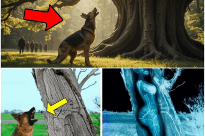 A family grew concerned as their dog barked relentlessly at a single tree for hours. Thinking it was just a squirrel, they finally looked inside—only to uncover a shocking secret hidden within the hollow trunk. What they found stunned everyone and quickly turned an ordinary day into a jaw-dropping rescue mission.