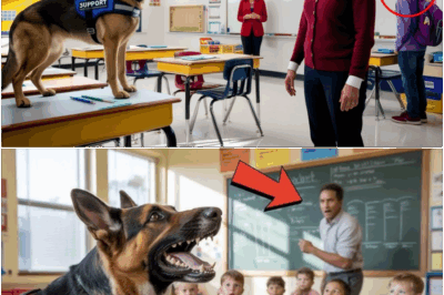 Unthinkable Classroom Secret Exposed: K9 Dog’s Refusal to Stop Barking at Teacher Leads to Horrifying Discovery—Police and Parents Left Stunned As the Dog’s Remarkable Instinct Unveils a Chilling Truth Hidden in Plain Sight, Sending Shockwaves Through the Entire School District!