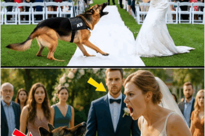 People never imagined the town’s biggest wedding would end with a police K9 dog exposing the bride’s dark secret—a trail of forgotten warrants, multiple aliases, and a fugitive past. The jaw-dropping revelation not only saved the unsuspecting groom, but rewrote the town’s history forever.