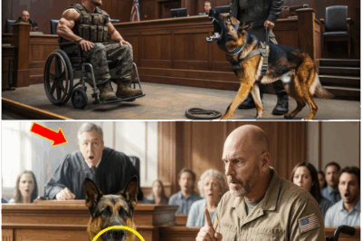 Shocking Courtroom Twist: Paralyzed Veteran’s Hidden Command Sends His German Shepherd Into Action—The Judge Can’t Continue as the Awe-Inspiring, Heart-Stopping Scene Leaves Every Single Person Gasping in Stunned Silence! What Happened Next Has Already Broken Records for the Most Talked About Moment All Year!