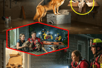 When Rescuers Broke Into a Flooded Basement, They Discovered a Desperate German Shepherd; What She Was Hiding Will Break Your Heart and Make You Believe in the Power of a Mother’s Love—A Tragic Sacrifice, a Race Against Time, and an Ending That the World Needed to See.