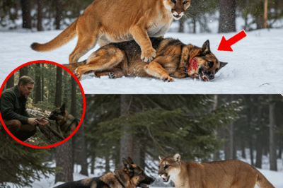 Wounded, Weak, and Forgotten—a German Shepherd’s Last Stand Against a Deadly Mountain Lion Sparks an Unimaginable Rescue in the Frozen American Wild, Revealing a Bond of Man and Dog So Powerful, No Eye Is Left Dry and No Heart Unmoved by This Unbelievable Tale of Survival and Connection.