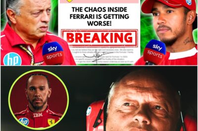 Shocking Rift at Ferrari: Fred Vasseur Publicly “Blasts” Hamilton After Azerbaijan GP Disaster, Igniting Internal War?