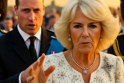 William’s hands were shaking as he read the palace summons. His father, King Charles, weak from cancer treatments, had just signed away 9-year-old Prince George’s childhood. At Buckingham Palace, Queen Consort Camila sat at the head of the table like a judge passing sentence. George would be ripped from his school, placed under her control in a royal preparatory program, and she would serve as co-regent over William himself. When William refused to hand over his son, Camila’s eyes turned to ice. “Gentlemen,” she commanded the household guards stationed at the door. “Escort the Prince of Wales from this room.” Kate gasped.