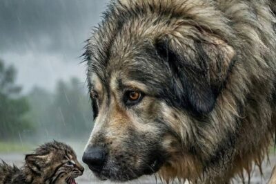 Ein Kaukasischer Schäferhund findet ein sterbendes Luchskätzchen und bringt es nach Hause – und dann geschah Folgendes.