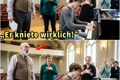 „Wenn er Klavier spielt, knie ich hier!“ — lachte der Regisseur… bis der Junge zu spielen begann