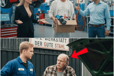 Werkstattchefin Stellt Reiniger Ein… Ohne Zu Wissen: Er Ist Arbeitsloser Mechaniker… Dann Plötzlich…