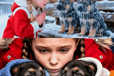 Die Nacht des Sturms: Wie die 8-jährige Lilli zwei frierende Welpen rettete – und warum am Morgen die Polizei ihr Haus umstellte