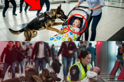 Polizeihund springt in Kinderwagen –Schockierende Entdeckung schockt ganzes Flughafenpersonal!_d