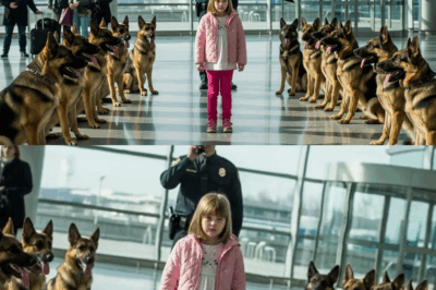 15 Polizeihunde umzingeln ein kleines Mädchen am Flughafen – Was dann geschah, schockierte alle!