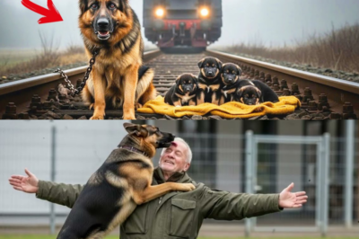 Veteran entdeckt Hündin mit Welpen auf den Gleisen, seine Entscheidung lässt alle staunen 