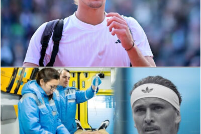 Todesangst auf dem Center Court: Alexander Zverev kämpft in diesem Moment um sein Leben – Während der Notarzt verzweifelt eingreift, herrscht weltweit lähmendes Entsetzen über diese unfassbare Tragödie!