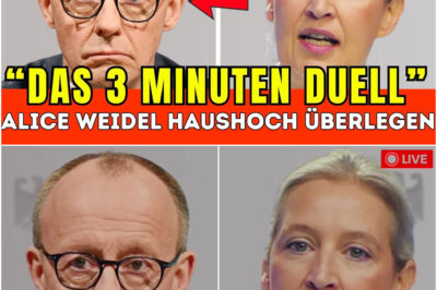 Gnadenloses Ultimatum im Parlament: Kanzler Merz gibt Alice Weidel nur drei Minuten – doch ihre eiskalte Antwort zerstört seine gesamte Strategie und lässt ganz Deutschland vor Entsetzen den Atem anhalten!